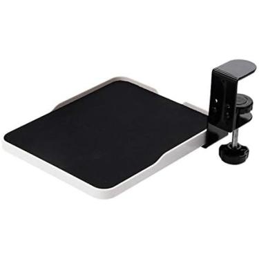 Imagem de Plataforma De Bandeja De Mouse Ergonômica, Placa De Extensão De Mouse, Suporte De Pulso, Suporte De Teclado, Almofada De Mão Para Mesa, Pode Ser Girado Em 360° Ou Com Plataforma Deslizante,B-branc
