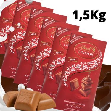 Imagem de Chocolate Lindt Lindor Singles Milk 100g Kit de 1,5Kg