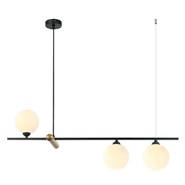 Imagem de PENDENTE BAMBU PRETO E DOURADO (C)80CM (L)19CM (A)29CM 3XG9 75W