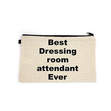 Imagem de Bolsa de maquiagem para assistente de camarim, presente para atendente de vestiário, melhor atendente de vestiário de todos os tempos, bolsa de higiene pessoal, para ela, bolsa de maquiagem para mulheres, bolsa de , Branco