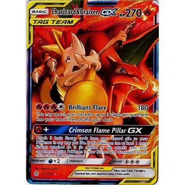 Imagem de Pokemon - Charizard & Braixen Tag Team GX 22/236 - Cosmic Eclipse - Pokemon Ultra Rare Card - Holo Foil