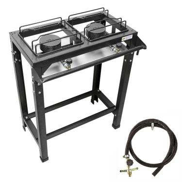 Imagem de Fogão Semi Industral Júnior 2 Bocas Ferro Fundido De Alta Pressão