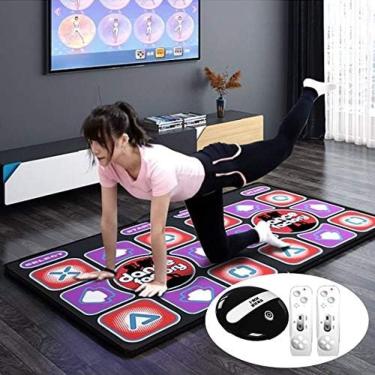 Imagem de Tapete De Dança Antiderrapante, Jogos De TV, Máquina De Dança Dupla, Jogo Somatossensorial, Alça Sem Fio, Tapete De Ioga, Corrida, Uso Duplo, PC, USB, Tapete De Dança Com Manual Em Inglês, Plug An