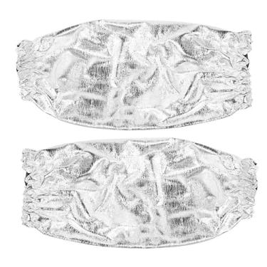 Imagem de Kokiya Mangas resistentes ao calor do trabalho da soldadura das luvas do braço, folha de alumínio sobre as luvas do protetor do braço das luvas