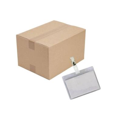 Imagem de Crachá Mole Identificador Pvc Com Presilha 9X7Cm Kit 10