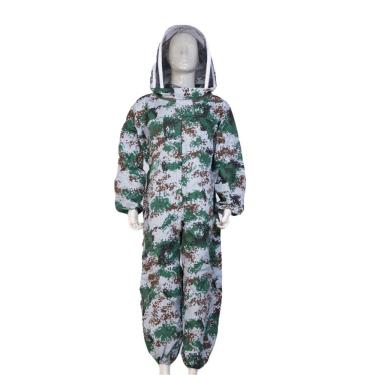 Imagem de UOBEKETO Macacão profissional de camuflagem apicultor para apicultor com véu autosustentável para apicultores