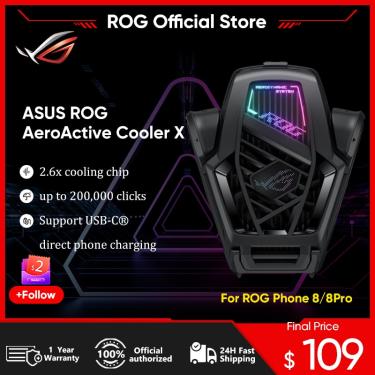 Imagem de ROG-AeroActive Cooler X  ROG Phone 8  Funcooler com Suporte Ventilador  USB-C Carregamento  Original
