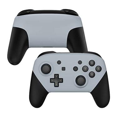 Imagem de eXtremeRate New Hope Gray Faceplate and Backplate for Nintendo Switch Pro Controller, DIY Replacement Shell Housing Case for Nintendo Switch Pro - Controller NOT Included