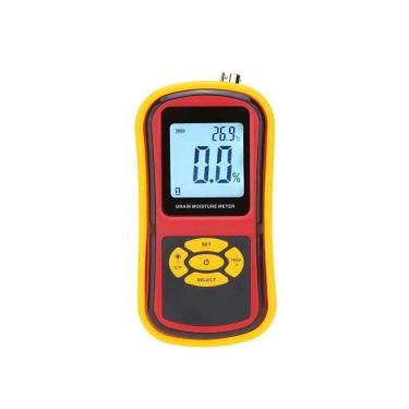 Imagem de Medidor Umidade Digital Grãos Cereais Temperatura -10° A 60°C Luz Fundo Alarme Hold Mug-650 Portátil Com Certificado