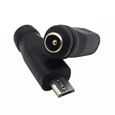 Imagem de Traovien Adaptador de carregamento USB tipo C macho para DC 5,5 x 2,1 mm fêmea, 2 peças