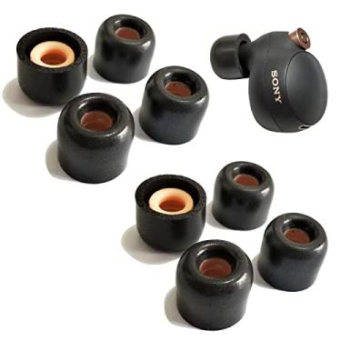 Imagem de Luckvan Pontas auriculares de espuma viscoelástica para Sony WF-1000XM4/1000XM5 pontas de substituição para fones de ouvido Sony WF-C500/LinkBuds S WF-XB700 WI-1000X capa de carregamento, 4 pares,
