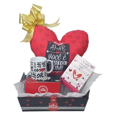 Imagem de Kit De Amor Almofada E Caneca Cesta De Presente Romântico Presente Para Namorada do Dias dos Namorados