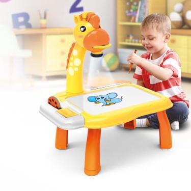 Imagem de Mesa Lousa Com Música E Projetor, Para Desenho - Amarela