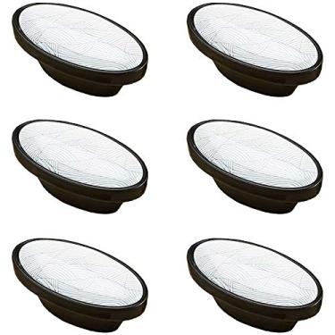Imagem de 6 peças puxadores de decoração de cômoda de banheiro cozinha quarto móveis gaveta maçanetas estilo pastoral puxadores de móveis de armário (estilo um furo distância 16 mm)