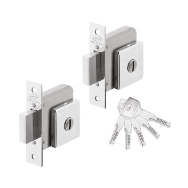 Imagem de Fechadura Auxiliar Para Porta De Abrir Multiponto Roseta Quadrada Dupla Imab