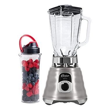 Imagem de Kit New Osterizer Aço Escovado - Liquidificador e Jarra Blend N Go - 127V