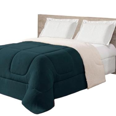Imagem de Coberdrom King Size Dupla Face Manta Soft Felpuda e Sherpa (Azul)