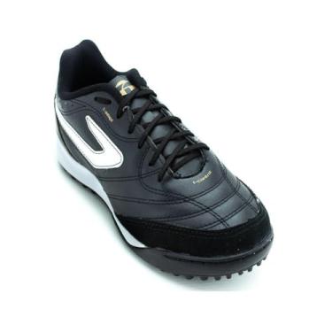 Imagem de Chuteira Topper Maestro TD IV Society, Masculino, Preto/Branco/Dourado, 44