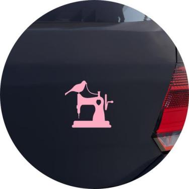 Imagem de Adesivo de Carro Máquina de Costura Costureira - Cor Verde Claro - Mel