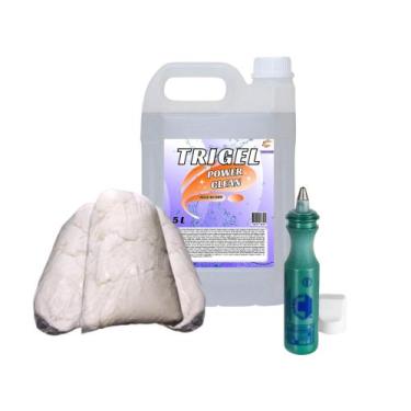 Imagem de Estopa de Algodão 2Kg, Marcador Industrial Azul & Multiuso (Power Clea