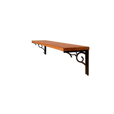 Imagem de Prateleira Kalise Madeira Pinus 60cm + Arabescos de Metal Preto