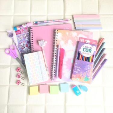 Imagem de Kit Papelaria Combo Master Candy Pasteis Caderno Canetas - Sakura Shop