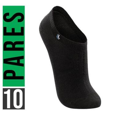 Imagem de Kit 10 Pares Meia Lupo de Algodão Esportiva Sapatilha Cano Invisível M