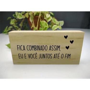 Imagem de Enfeite Para Rack Ou Estante Placa Com Frases Decorativas - LU JPDECOR