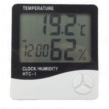Imagem de Termo-higrômetro Digital HTC1 - Temperatura, umidade e hora - Jiaxi