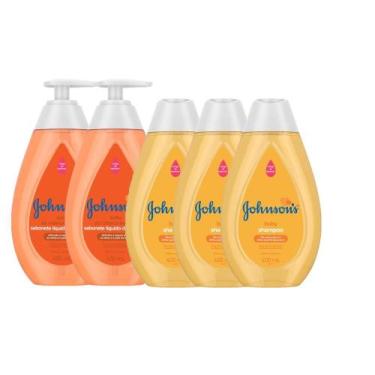 Imagem de Kit Johnsons Baby com 2 Sabonetes Líquidos 400ml e 3 Shampoos Regular 