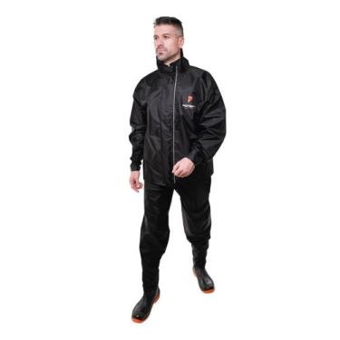 Imagem de Conjunto Capa de Chuva Nylon Pioneira Storm Moto Motoqueiro, Preto, G