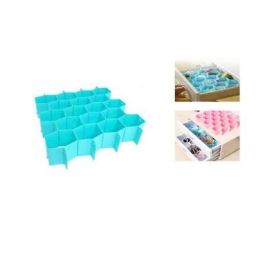 Imagem de Organizador de Gavetas Modelo Colmeia - Abelhinha Presentes, Azul