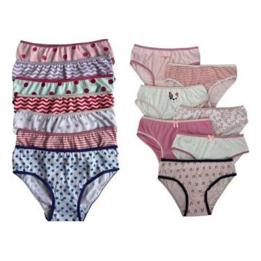 Imagem de Kit 12 Calcinhas Infantil Super Confortáveis e Qualidade Premium - Fol
