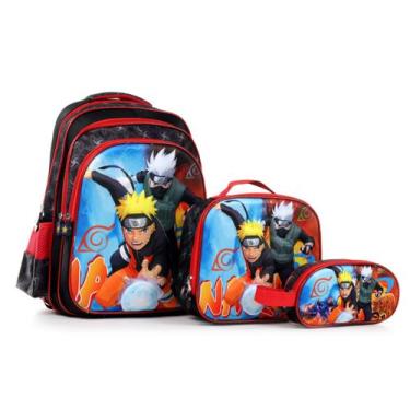Imagem de Kit Mochila Escolar Personagens Com Lancheira e Estojo - MEGA VARIEDAD