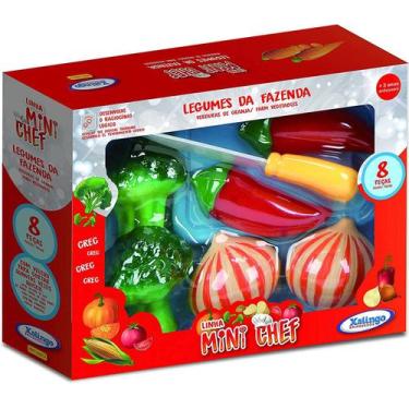 Imagem de Brinquedo Mini Chef Legumes Da Fazenda 8 Peças  Xalingo