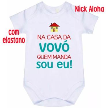 Imagem de body bebê na caasa da vovó quem manda sou eu cód 2519 - nick aloha, Br