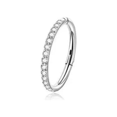 Imagem de Piercing Titânio Argola Click Cravejada - AraStore, 10mm