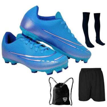Imagem de Chuteira Campo Adulto Juvenil 200 Nova Travas Gramado Futebol Uzze + M