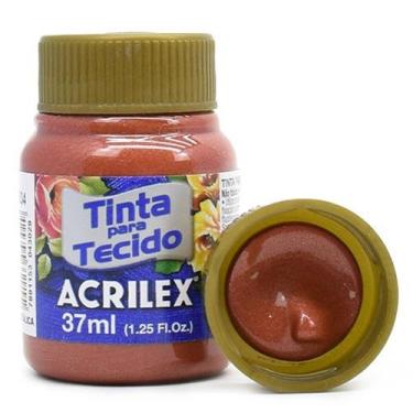 Imagem de Tinta para Tecido Acrilex Metálica 37ml, 534 - COBRE