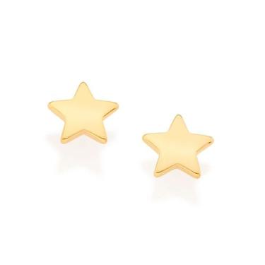 Imagem de Brinco folheado a ouro 18k estrela/526901 - Rommanel , Dourado, P