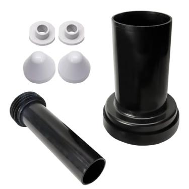 Imagem de OasisFlow Conjunto de tubo de drenagem de tanque oculto para vaso sanitário suspenso na parede - plástico durável, serve para TOTO THU334#01 - Inclui tubos de drenagem e descarga, porcas, fácil