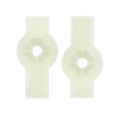 Imagem de X AUTOHAUX 1 par de porcas para regulador de trilho de janela de vidro para Jeep Wrangler YJ 1976-2006 plástico branco