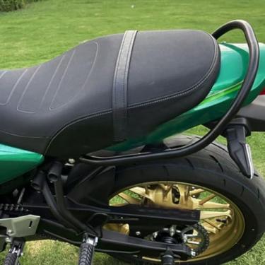 Imagem de Midimttop Amortecedor traseiro de aço para motocicleta, assento do passageiro, alça de mão, barra de apoio de braço, suporte de apoio de braço adequado para acessórios de café Ka-wa-saki Z-650RS