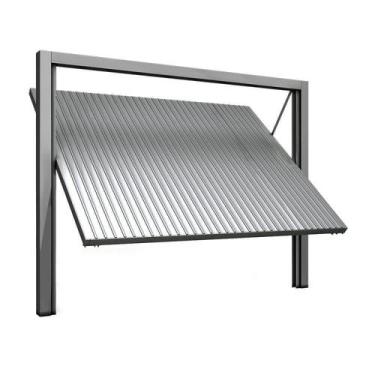 Imagem de Portão Contrapeso de Aço Galvanizado com Chapa Frisada sem Porta Auxil