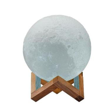 Imagem de Luminaria 3D Touch Lua Cheia Abajur Led Decoracao Usb - Braslu