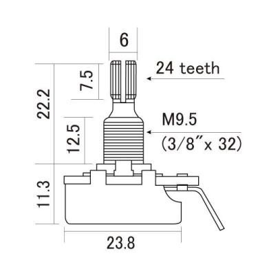 Imagem de Potenciômetro A500K Instrumentos/Equipamentos CTS-A500 F035