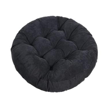 Imagem de Almofada redonda do descanso do assoalho da meditação almofada da janela almofada de leitura multifuncional 55x55cm para camas, sofás leves, preto