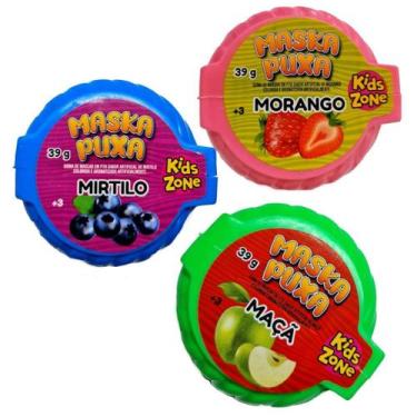 Imagem de Goma De Mascar Em Fita Kids Maskapuxa Kit com 3 - Kids Zone, Goma de m