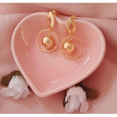 Imagem de Brinco Margarida banhado a ouro 18k,  - Deslumbra