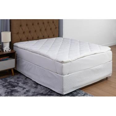 Imagem de Pillow Top Para Colchão Casal Padrão Micropercal 400 Fios Protege e Re